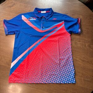 Vintage Yonex Mens Tennis Polo Shirt Size Medium Rare Colorful Flawless